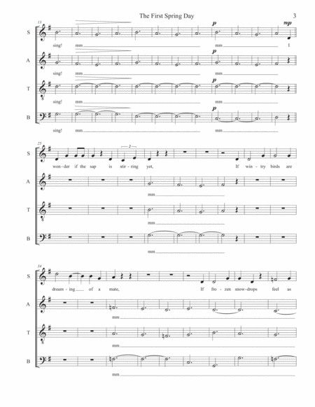 The First Spring Day Satb A Cappella Original Choral Piece By Sarah Jaysmith Text By Christina Rossetti Page 2