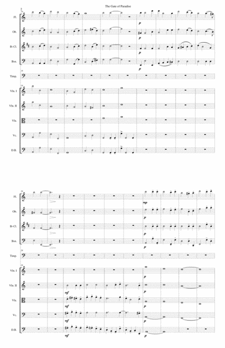 The Gate Of Paradise Arranged For Chamber Orchestra Page 2