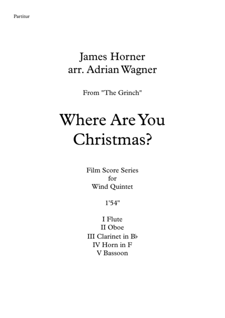 The Grinch Where Are You Christmas James Horner Wind Quintet Arr Adrian Wagner Page 2