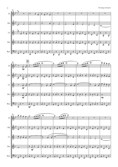 The Happy Wanderer Val Deri Val Dera For Wind Quintet Page 2