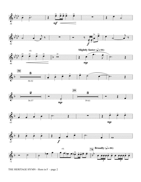 The Heritage Hymn Arr Heather Sorenson F Horn Page 2