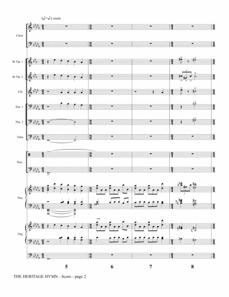 The Heritage Hymn Arr Heather Sorenson Full Score Page 2