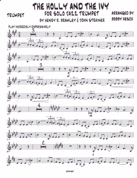 The Holly And The Ivy For Solo Jazz Trumpet Page 2