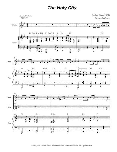 The Holy City Duet For Violin And Viola Page 2