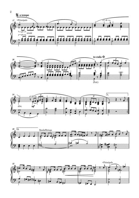 The Holy City Jerusalem Simplified Piano Organ Arrangement Page 2