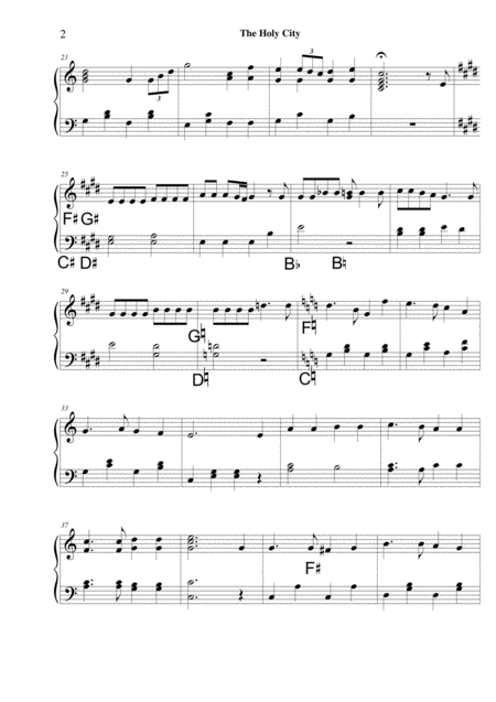 The Holy City Pedal Harp Solo Page 2