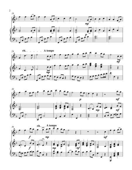 The Holy Infants Manger Treble C Instrument Solo Page 2