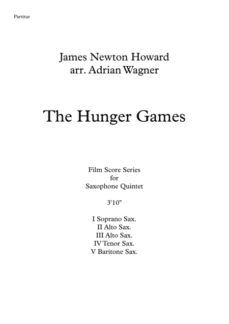 The Hunger Games James Newton Howard Saxophone Quintet Arr Adrian Wagner Page 2