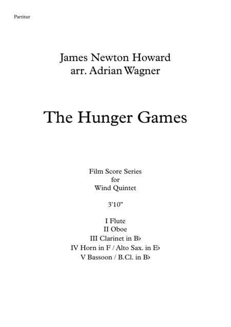 The Hunger Games James Newton Howard Wind Quintet Arr Adrian Wagner Page 2