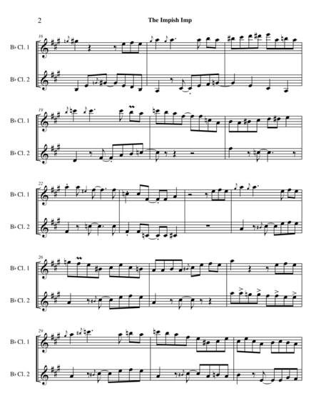 The Impish Imp For 2 Clarinets Page 2