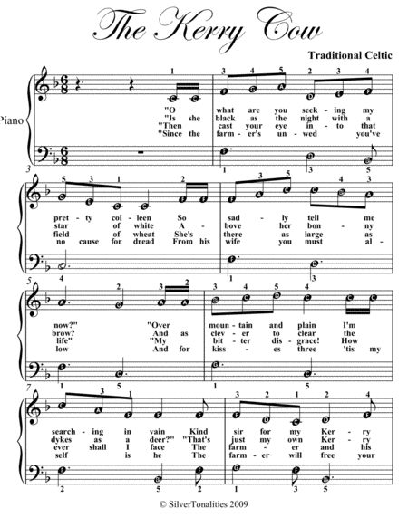 The Kerry Cow Easy Piano Sheet Music Page 2