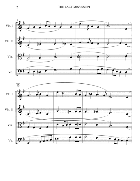 The Lazy Mississippi String Quartet Page 2