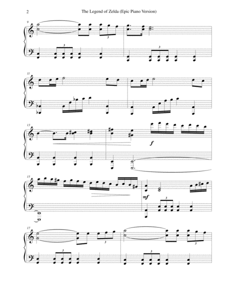 The Legend Of Zelda Epic Version For Advanced Piano Page 2