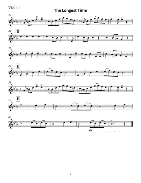 The Longest Time String Quartet And Guitar Page 2