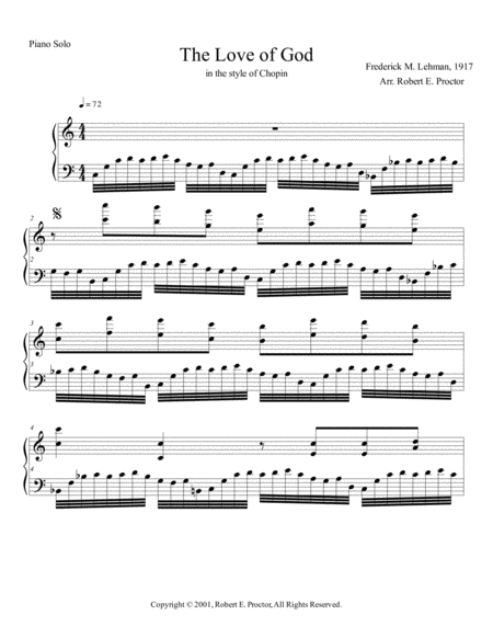 The Love Of God Piano Solo Page 2