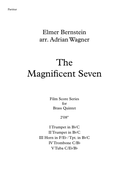 The Magnificent Seven Elmer Bernstein Brass Quintet Arr Adrian Wagner Page 2