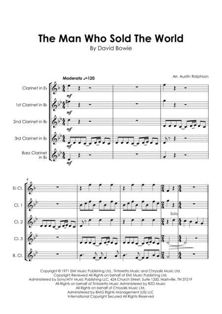 The Man Who Sold The World Clarinet Quintet Page 2