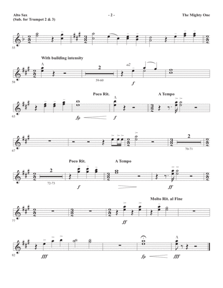 The Mighty One Alto Sax Sub Trumpet 2 3 Page 2