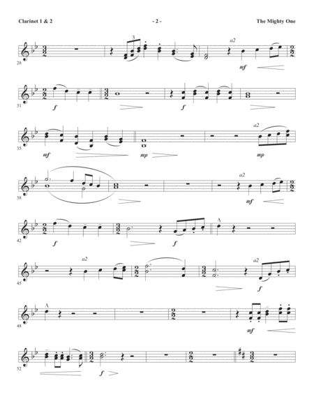 The Mighty One Bb Clarinet 1 2 Page 2