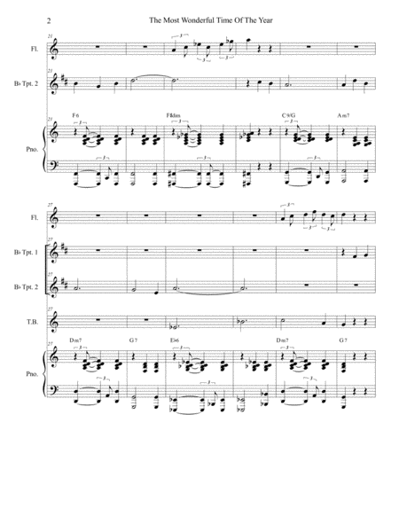 The Most Wonderful Time Of The Year Duet For Bb Trumpet Page 2