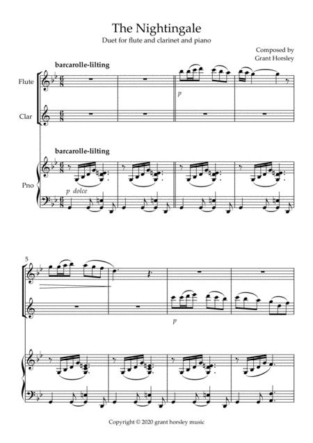 The Nightingale Flute And Clarinet Duet With Piano Intermediate Page 2