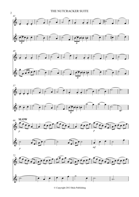 The Nutcracker Suite Violin Oboe Duet Waltz Of The Flowers The Magic Castle On The Mountain Of Sweets Dance Of The Reed Flutes Page 2