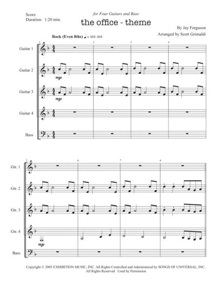 The Office Theme For Four Guitars And Bass Page 2