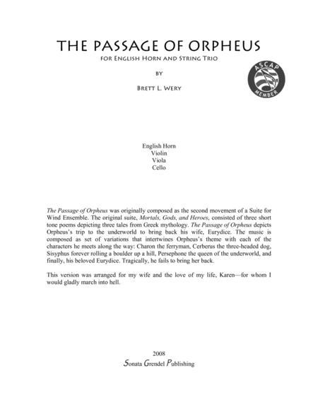 The Passage Of Orpheus For English Horn String Trio Page 2