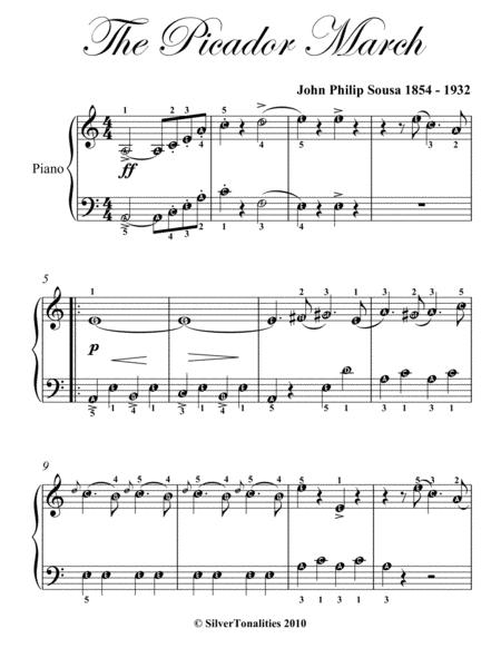 The Picador March Easy Piano Sheet Music Page 2
