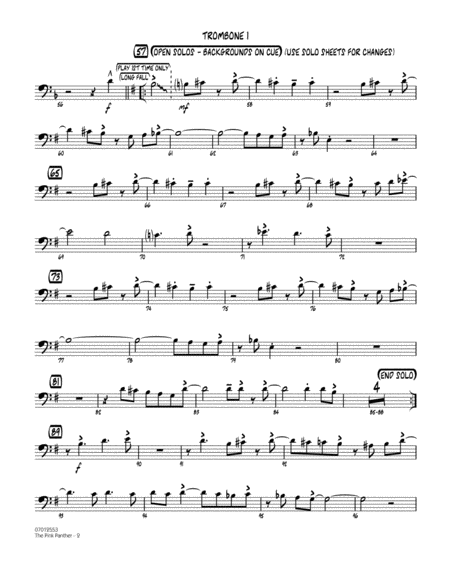 The Pink Panther Arr Mike Tomaro Trombone 1 Page 2