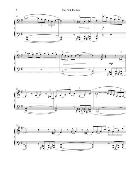 The Pink Panther From The Pink Panther Intermediate Piano Page 2