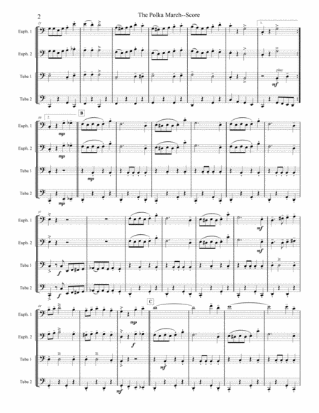 The Polka March Tuba Euphonium Quartet Page 2