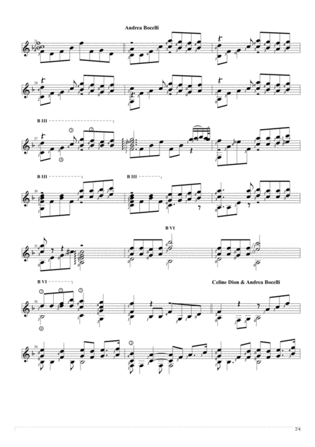 The Prayer Solo Guitar Score Page 2