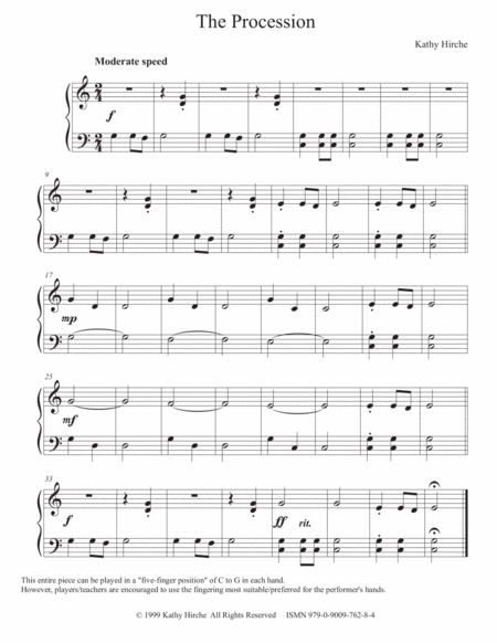 The Procession Piano Keyboard Solo Page 2