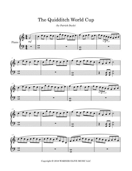 The Quidditch World Cup From Harry Potter And The Goblet Of Fire Arranged For Easy Piano Page 2