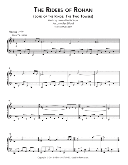 The Riders Of Rohan Early Intermediate Piano Page 2