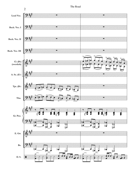 The Road Chicago Full Score Set Of Parts Page 2