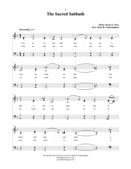 The Sacred Sabbath An Original Hymn Page 2