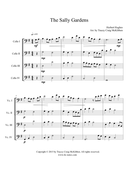 The Sally Gardens For Cello Quartet Page 2