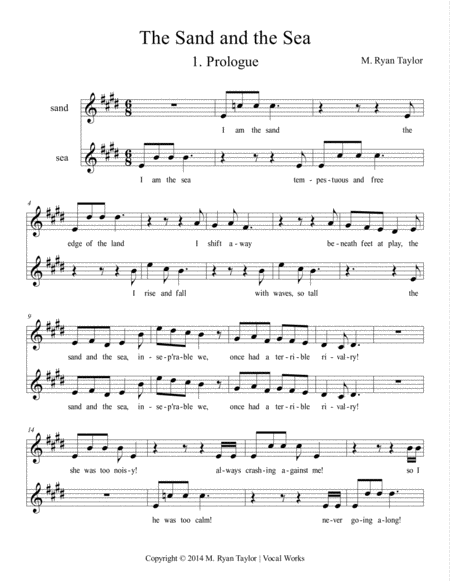 The Sand And The Sea A Chorusical For 2 Part Choir Page 2