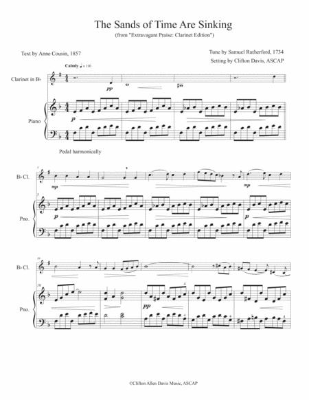 The Sands Of Time Are Sinking Bb Clarinet And Piano Page 2