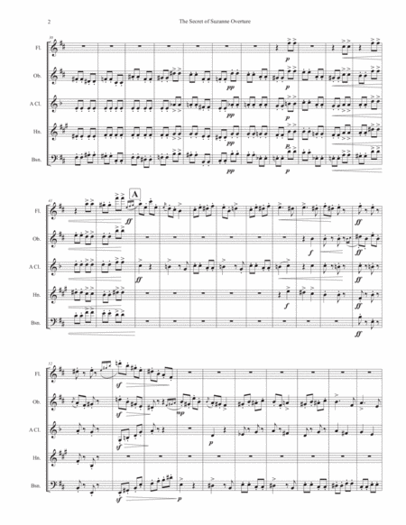 The Secret Of Suzanne Overture For Wind Quintet Page 2