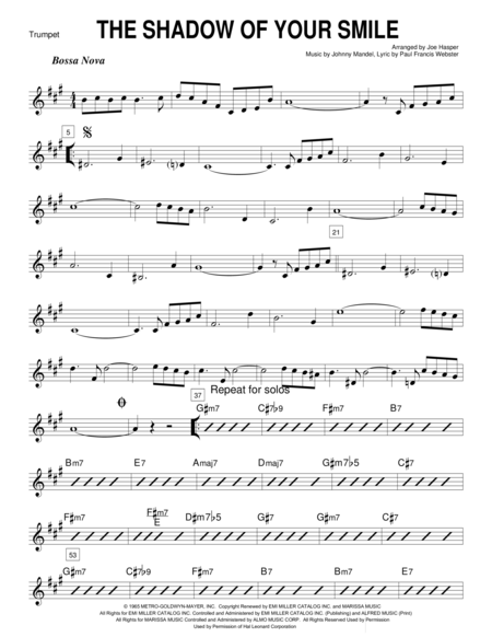 The Shadow Of Your Smile Jazz Combo Page 2