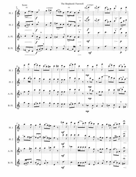 The Shepherds Farewell For Flute Quartet Page 2