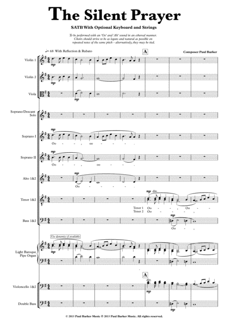 The Silent Prayer Score Parts Page 2