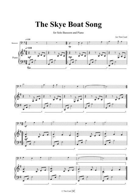 The Skye Boat Song For Solo Bassoon And Piano Page 2