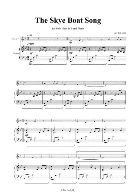 The Skye Boat Song For Solo Horn In F And Piano Page 2