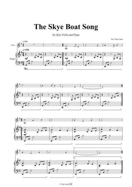 The Skye Boat Song For Solo Violin And Piano Page 2