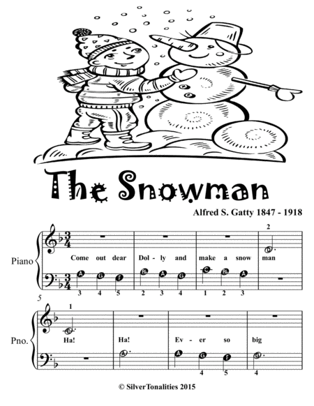 The Snowman Beginner Piano Sheet Music Tadpole Edition Page 2