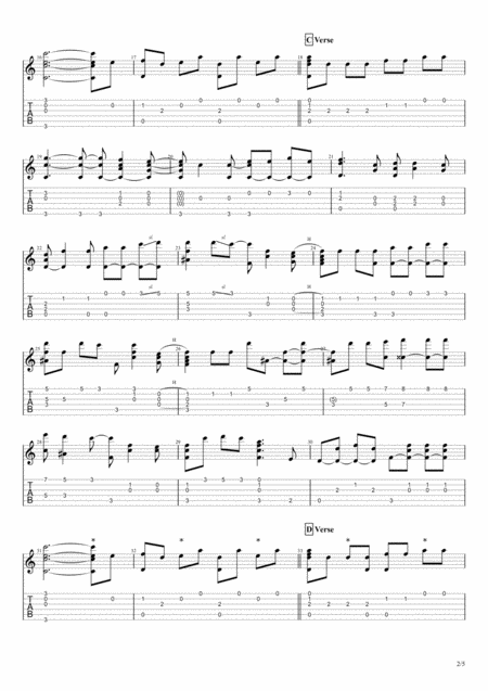 The Sound Of Silence For Solo Fingerstyle Guitar Page 2